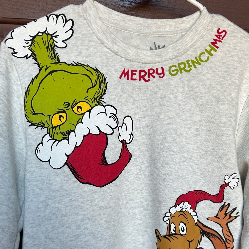 Dr. Seuss Grinch and Max Gray Crewneck Sweater - Picture 3 of 8